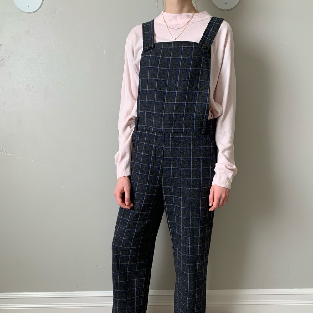Anthropologie Plaid Overalls